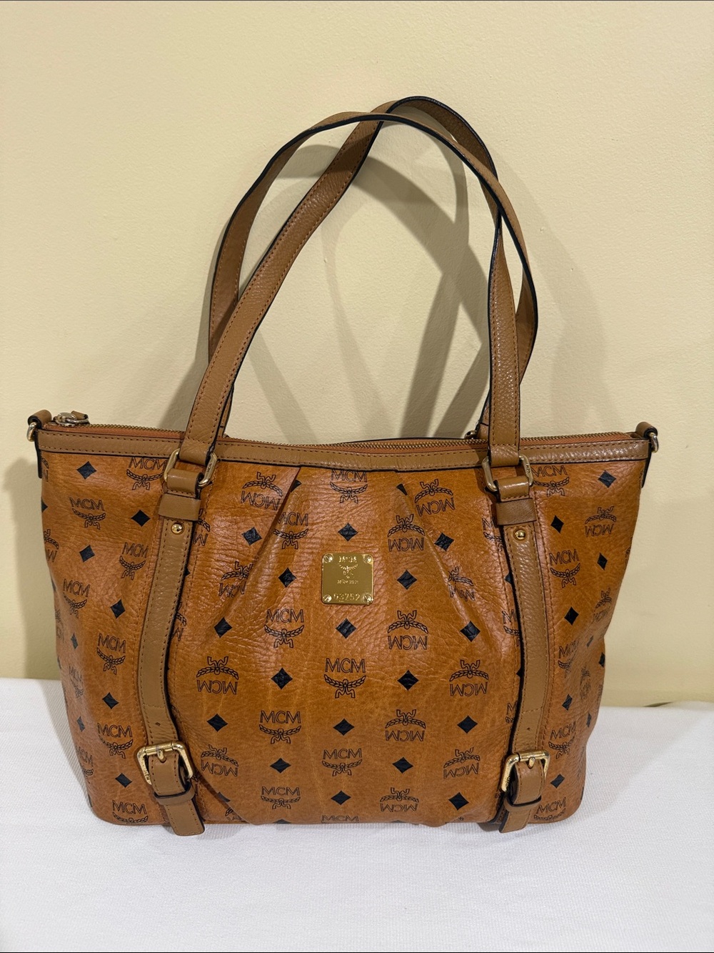 MCM Monogram Tote in Brown & Black MCM shoulder bag MCM handbag